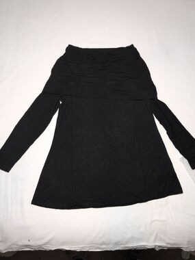 Lisa Rinna Collection Black Off-Shoulder Long Sleeve Top